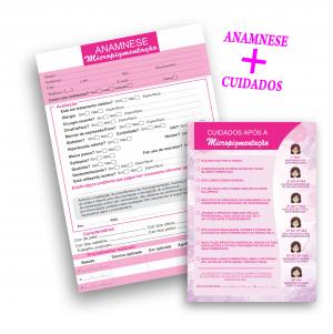ANAMNESE MICROPIGMENTAÇÃO offset 75g - 50 FOLHAS  4x0 (COLORIDA FRENTE)  Encadernação Tipo Blocagem 50 folhas -  capa exclusiva! MELHOR CUSTO BENEFÍCIO!