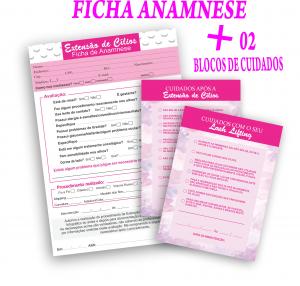 ANAMNESE CÍLIOS offset 75g - 50 FOLHAS  4x0 (COLORIDA FRENTE)  Encadernação Tipo Blocagem 50 folhas -  capa exclusiva! MELHOR CUSTO BENEFÍCIO!