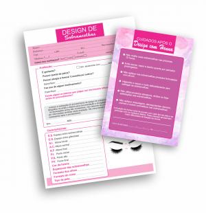 ANAMNESE DESIGN DE SOBRANCELHAS offset 75g - 50 FOLHAS  4x0 (COLORIDA FRENTE)  Encadernação Tipo Blocagem 50 folhas -  capa exclusiva! MELHOR CUSTO BENEFÍCIO!